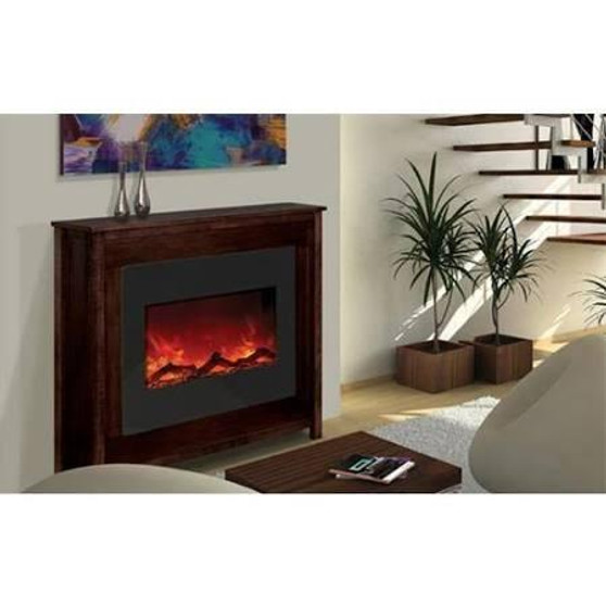 30" Zero Clearance Fireplace With Black Glass Surround "ZECL-30-3226"