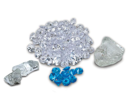 1 Large, 2 Mini Clear Nuggets, 95 Clear & 10 Blue Diamond Media "Fi-105-Diamond"