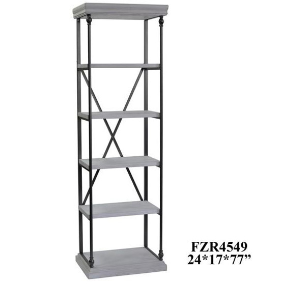 Hanover Metal And White Wood Etagere "CVFZR4549"