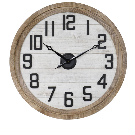 Time Passes Wood Metal Wall Clock "CVTCK1192"