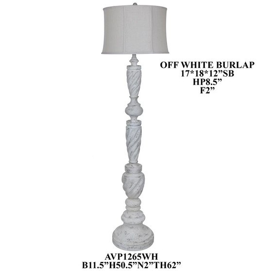 Resin Floor Lamp "AVP1265WH"