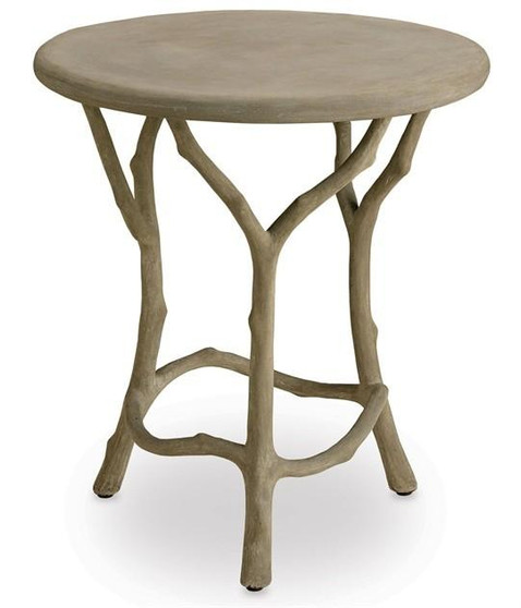 And Company Round Beige Hidcote Side Table "2373"