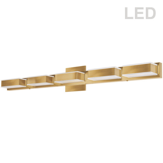 5 Light Led Wall Vanity Gold Finish "VLD-215-5W-GLD"