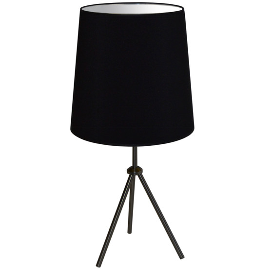 1 Light 3 Leg Drum Table Fixture W/Black Shade "OD3T-L-797-MB"