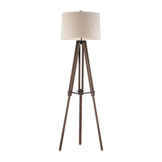 Wooden Brace Tripod Floor Lamp "D2817"