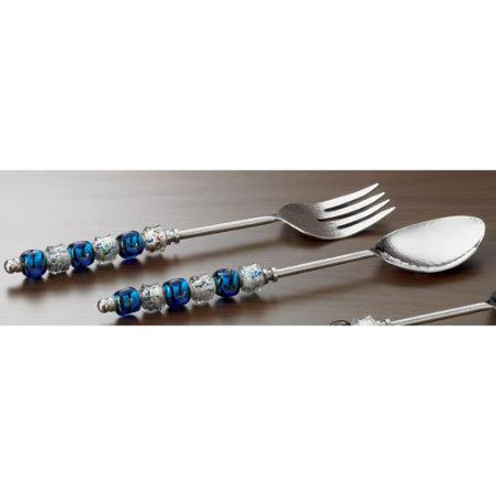 Blue Beaded Servers, Set Of 2, Pack Of 4 "12422"