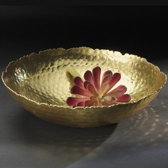 Gilded Hammered Shallow Bowl, Pack Of 4 "16017"