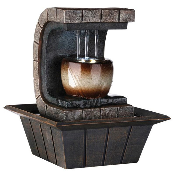 9.75 Inch Meditation Fountain With Led Light "K323"