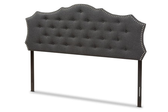 Aurora Fabric King Headboard BBT6693-Dark Grey-King HB-H1217-20 By Baxton Studio