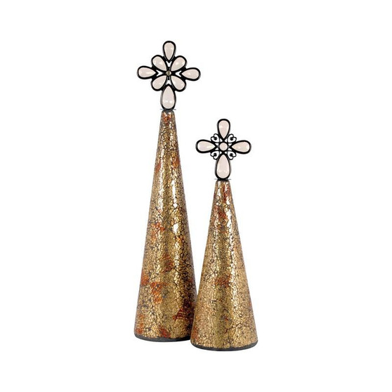 Montage Gold Christmas Trees - Set Of 2 "519215"