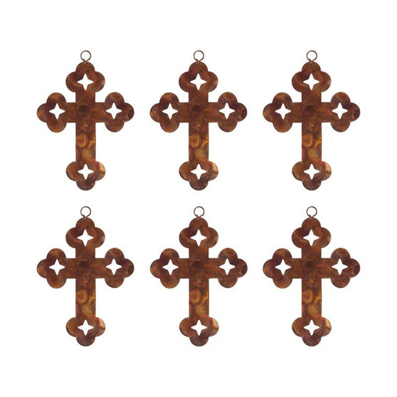 Cross Ornaments - Set Of 6 "519314/S6"