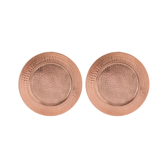 Coopersmith Set Of 2 Chargers - Copper "626524/S2"