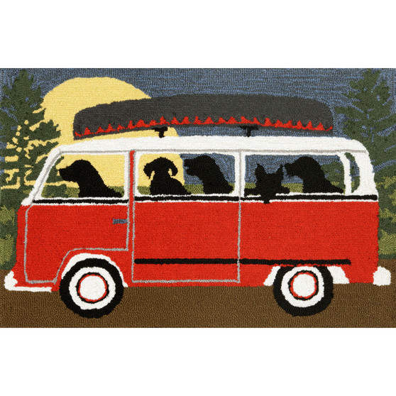 Frontporch Camping Trip Indoor/Outdoor Rug Red 24"X36" "Ftp23147424"