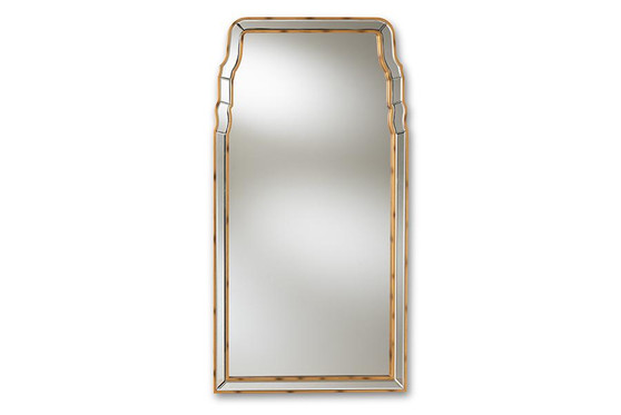 Antique Gold Finished Accent Wall Mirror RXW-8011 By Baxton Studio