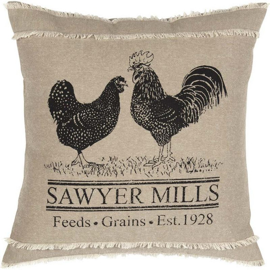 Sawyer Mill Charcoal Poultry Pillow 18X18 "34301"