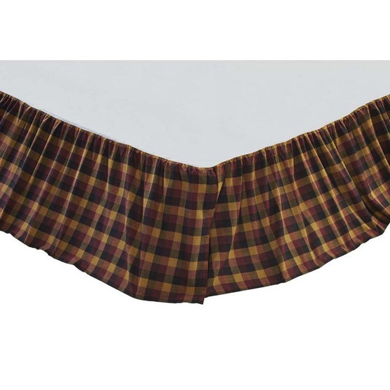 Heritage Farms Primitive Check King Bed Skirt 78X80X16 "38001"