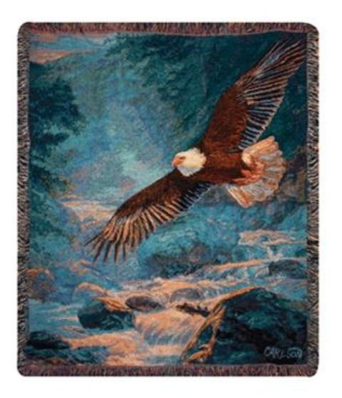 American Majesty Eagle Afghan Throw "WW-5110-7090"