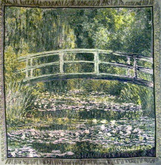 Monet'S Bridge At Lake Giverny European Throw "WW-5616-7839"