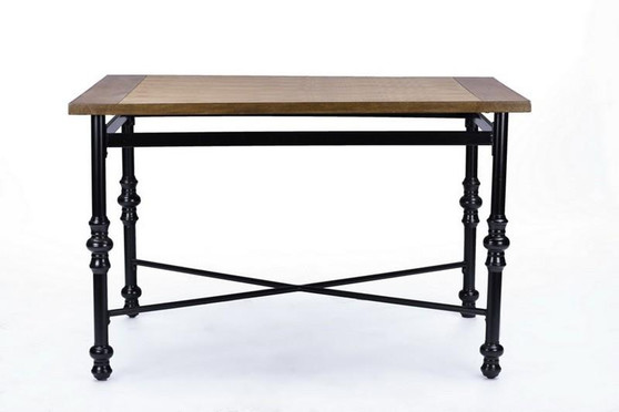 Broxburn Light Brown Wood & Metal Dining Table CDC222-DT By Baxton Studio