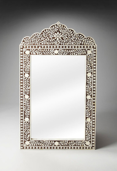"1856070" Victoria Brown Bone Inlay Wall Mirror