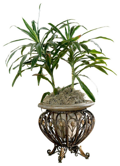 "919070" Matthias Metal & Stone Planter