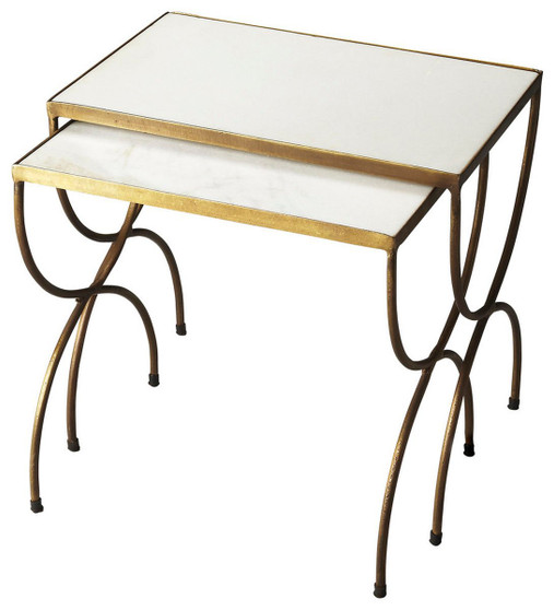"3309025" Bacchus Marble & Iron Nesting Tables "Special"