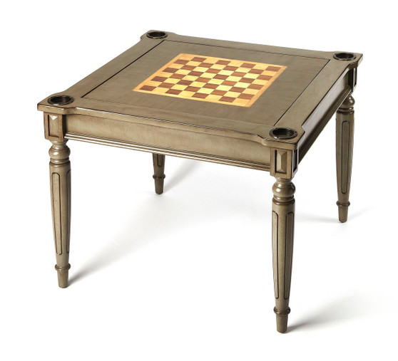 "837148" Vincent Silver Satin Multi Game Table "Special"