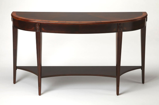 "4146211" Astor Cherry Nouveau Demilune Console Table