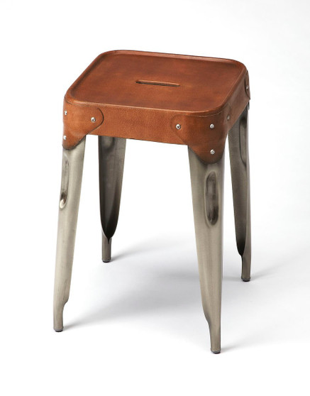 "3964344" Connor Iron & Leather Counter Stool "Special"