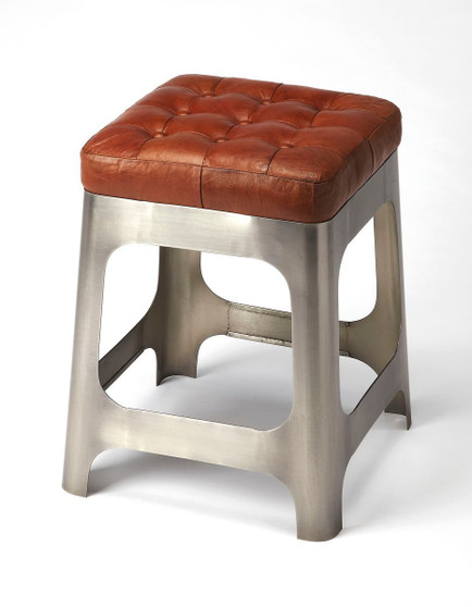 "3963344" Gerald Iron & Leather Counter Stool