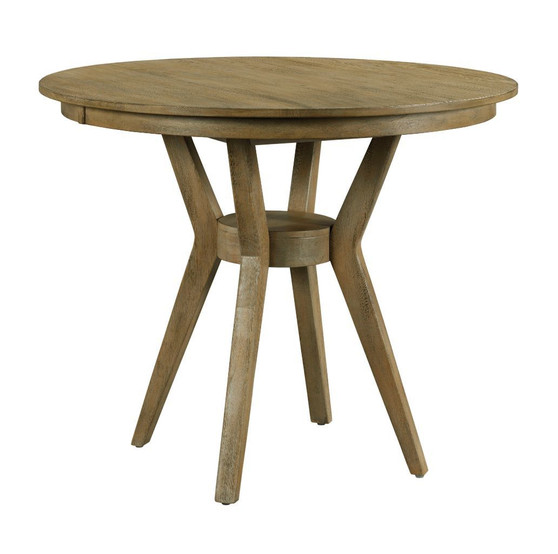 The Nook - Brushed Oak 54" Round Counter Height Dining Table Complete 663-54XCP