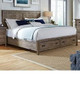 King Panel Bed With Storage Footboard 59-139P