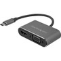 Startech.Com Usb C To Vga And Hdmi Adapter - Aluminum - Usb-C Multiport Adapter - 6 In / 15.24 Cm Built-In Cable "CDP2HDVGA"