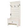 090-642 Hidden Treasures Antique White Hall Tree By Hammary Furniture