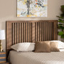 "MG9751-Ash Walnut-HB-King" Harena Modern And Contemporary Transitional Ash Walnut Finished Wood Queen Size Headboard