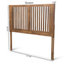 "MG9752-Ash Walnut-HB-Twin" Harena Modern And Contemporary Transitional Ash Walnut Finished Wood King Size Headboard