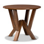 "Miela-Dark Brown/Walnut-5PC Dining Set" Kaila Modern And Contemporary Walnut Brown Finished Wood 5-Piece Dining Set