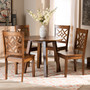 "RH340C-Dark Brown/Walnut-5PC Dining Set" Rava Modern And Contemporary Walnut Brown Finished Wood 5-Piece Dining Set