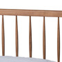 "Sora-Ash Walnut-Queen" Sora Mid-Century Modern Ash Walnut Finished Wood Full Size Platform Bed