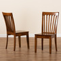 "Richmond-Latte/Walnut-5PC Dining Set" Minette Modern And Contemporary Transitional Walnut Brown Finished Wood 2-Piece Dining Chair Set