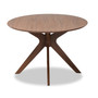 "RH338P-Dark Brown-5PC Pub Set" Monte Mid-Century Modern Walnut Brown Finished Wood 71-Inch Oval Dining Table