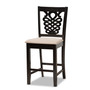 "RH339P-Walnut-5PC Pub Set" Gervais Modern And Contemporary Transitional Sand Fabric Upholstered And Dark Brown Finished Wood 5-Piece Pub Set
