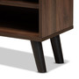 "TV8018-Walnut/Grey-TV" Mallory Modern And Contemporary Two-Tone Walnut Brown And Grey Finished Wood Tv Stand