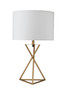 "31195SG" 26.25" In Ester Matte Gold Hourglass Mid-Century Metal Table Lamp By Ore International