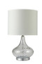 "31207WH" 24.5" In Leann Fluted Clear Glass Table Lamp By Ore International
