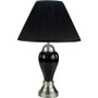 "6117SN-BK" 27" Ceramic Table Lamp - Silver/Black By Ore International