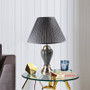 "6117SN-GY" 27"In Ceramic And Metal Table Lamp - Silver/Gray By Ore International