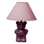 "611PK" 13"H Ceramic Teddy Bear Lamp - Pink By Ore International