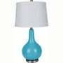 "6202BL" 28" Ceramic Genie Bottle Table Lamp - Teal By Ore International