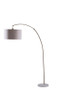 "6931AB" 86" In Bowery Antique Gold Arc White Marble Floor Lamp By Ore International